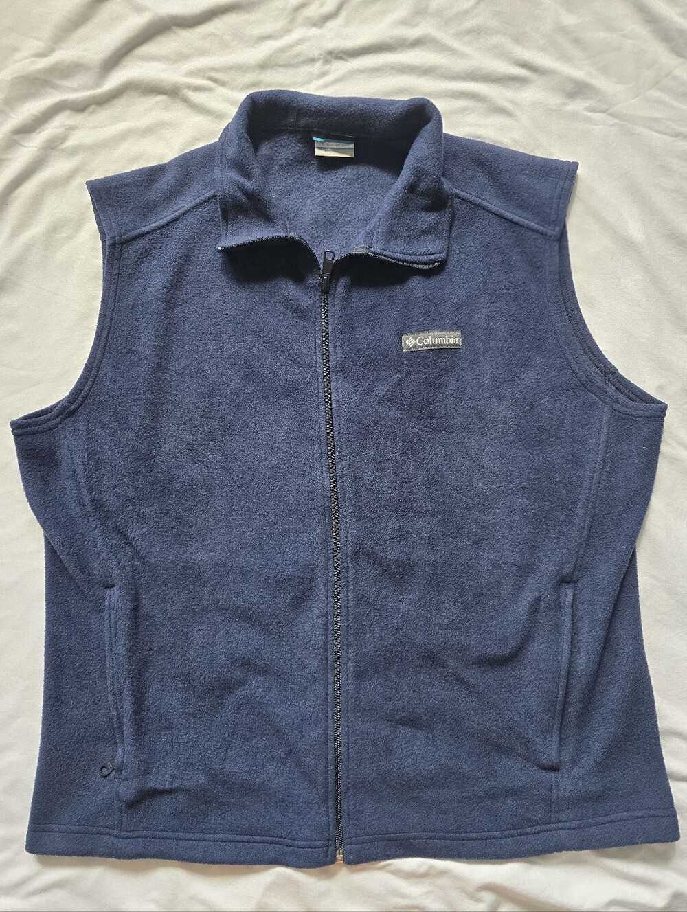 Columbia Men’s Large Navy Blue Fleece Full Zip Vest Outdoor